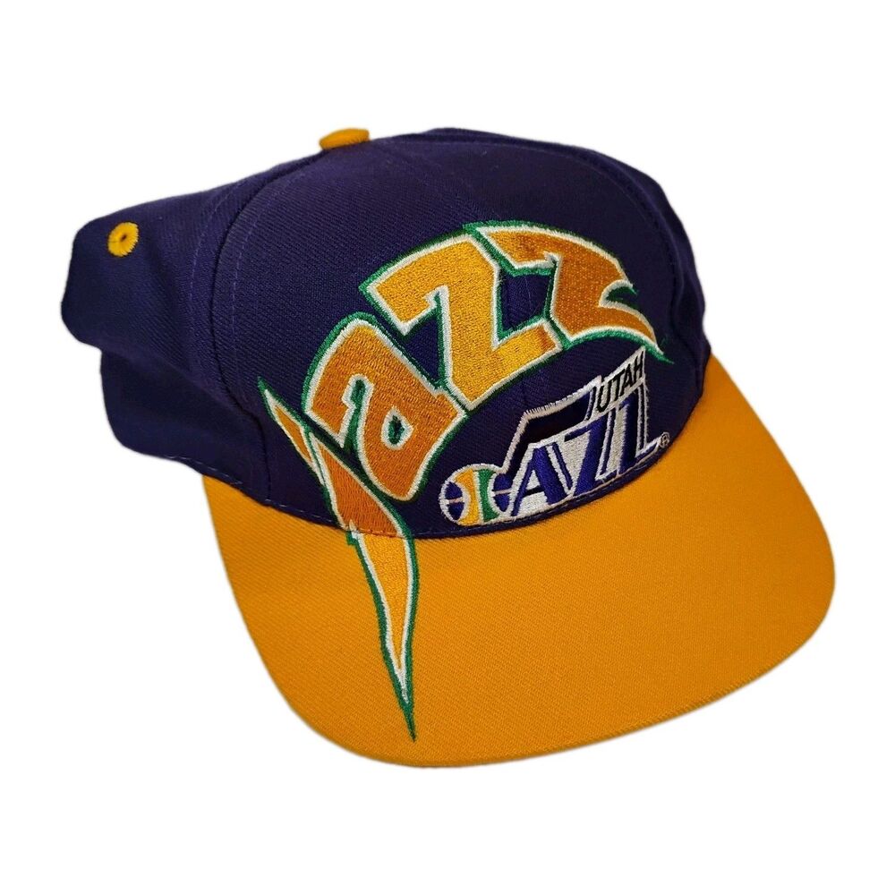 Vintage NBA Utah Jazz Embroidered Ball Cap Hat by AJD Rare VHTF Style